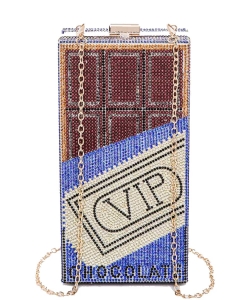 VIP Crystal Pave Clutch 118-6627 BLUE